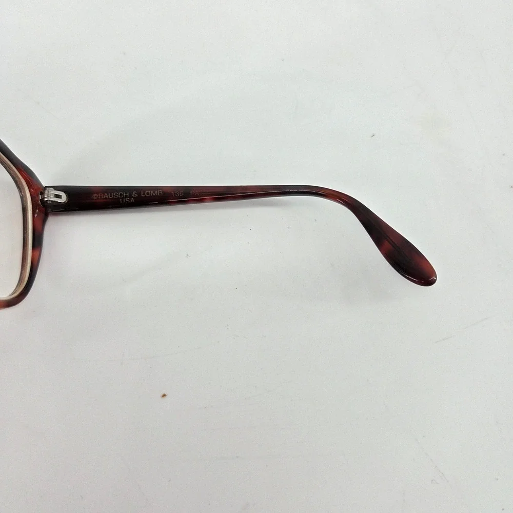 Donna Karan Bausch & Lomb Tortoise Oversized Round Eyeglasses USA 135 Vintage